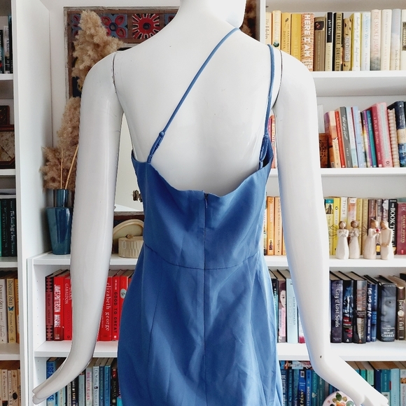 WAYF The Lenore One Shoulder Column Evening Dress - Picture 8 of 11